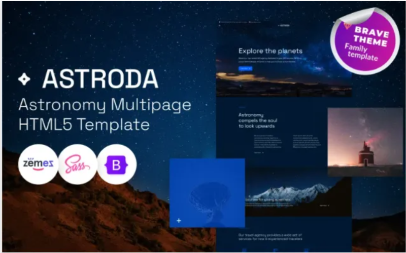 Astroda – Astronomy HTML5 Template