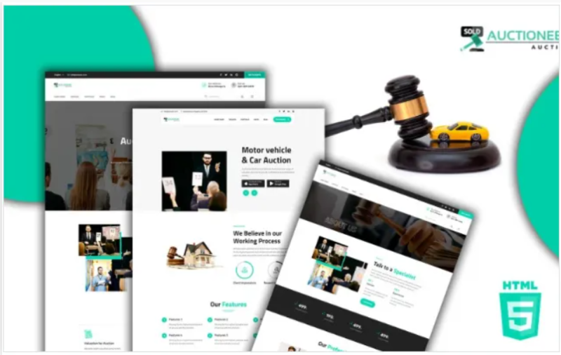 Auctioneer – Auction HTML5 Website template