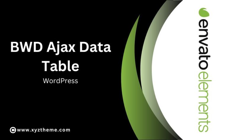 BWD Ajax Data Table Addon For Elementor 1.0