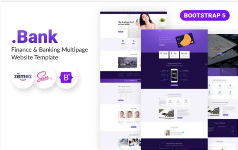 Bank – Finance and Banking Multipage Bootstrap 5 Website Template