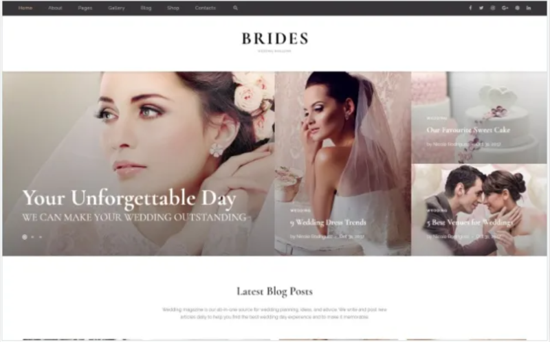 Brides – Wedding Magazine Multipurpose HTML Website Template