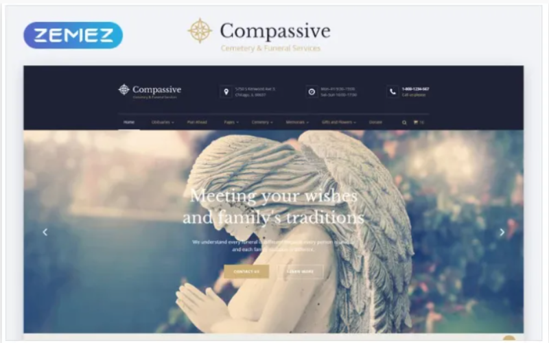 Compassive – Cemetery & Funeral Services HTML5 Website Template