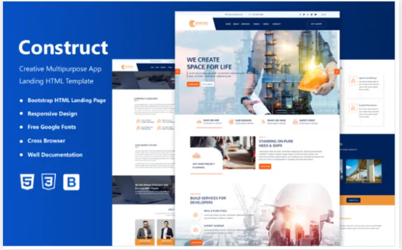 Construction Company HTML5 Website Template V2