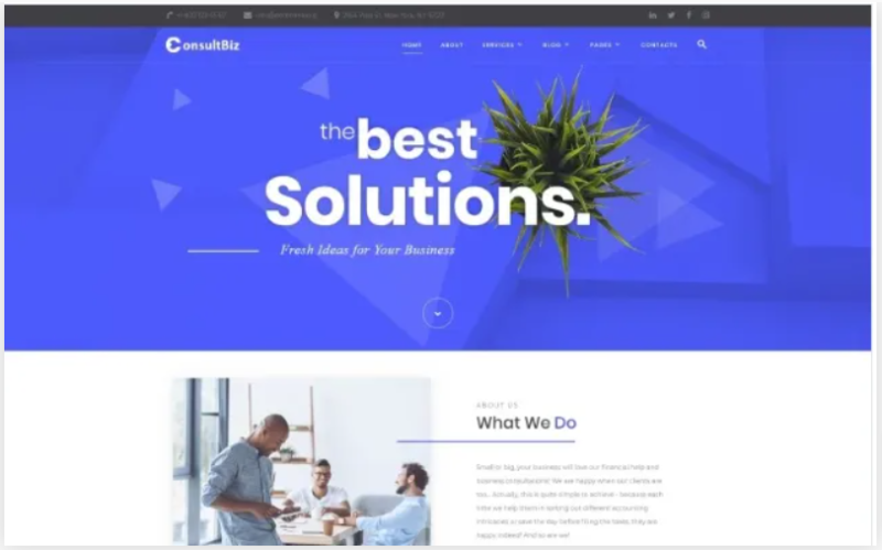 ConsultBiz – Financial Advisor Multipage Classic HTML Bootstrap Website Template