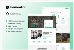 Coworx – Coworking Space & Virtual Office Elementor Template Kit
