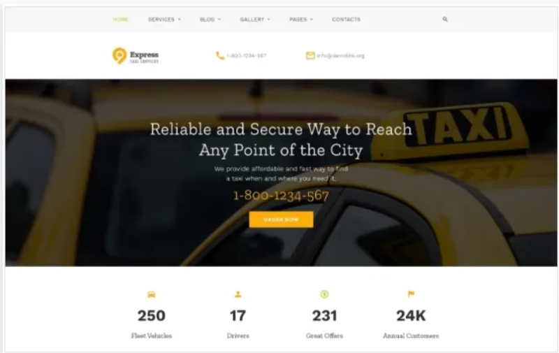 Express – Taxi Services Multipage HTML Website Template