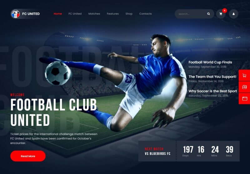 FC United | Football, Soccer & Sports WordPress Theme + RTL 1.1.4