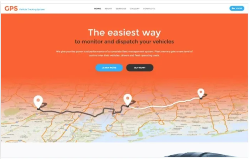 GPS Vehicle Tracking System Website Template