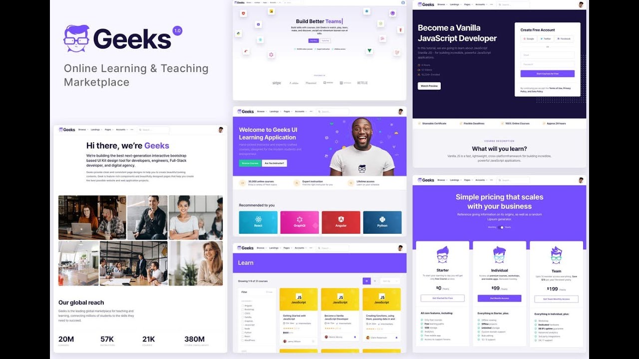 Geeks Online Learning Marketplace WordPress Theme 1.2.14