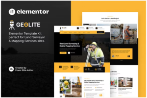 Geolite – Land Surveying & Digital Mapping Elementor Template Kit