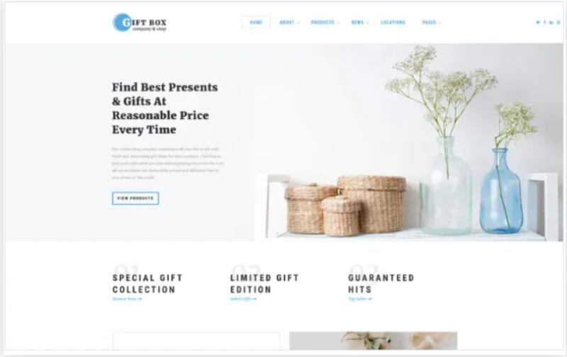 Gift Box – Gift Shop Multipage HTML5 Website Template