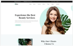 Glory – Divine Beauty Salon Multipage Website Template