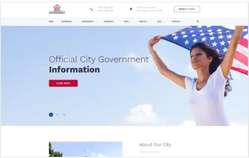 Government – Official City Government Multipage HTML Website Template