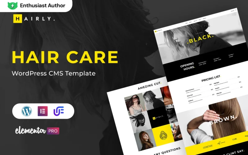 Hairly Hair Care And Hair Salon Wordpress Theme