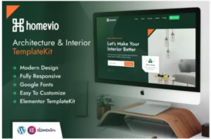Homevio | Architecture Interior Elementor Template Kit
