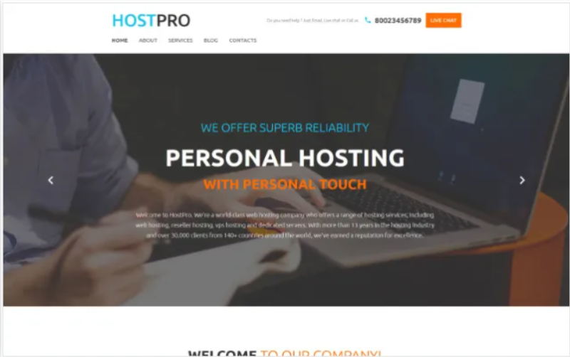 HostPro Website Template