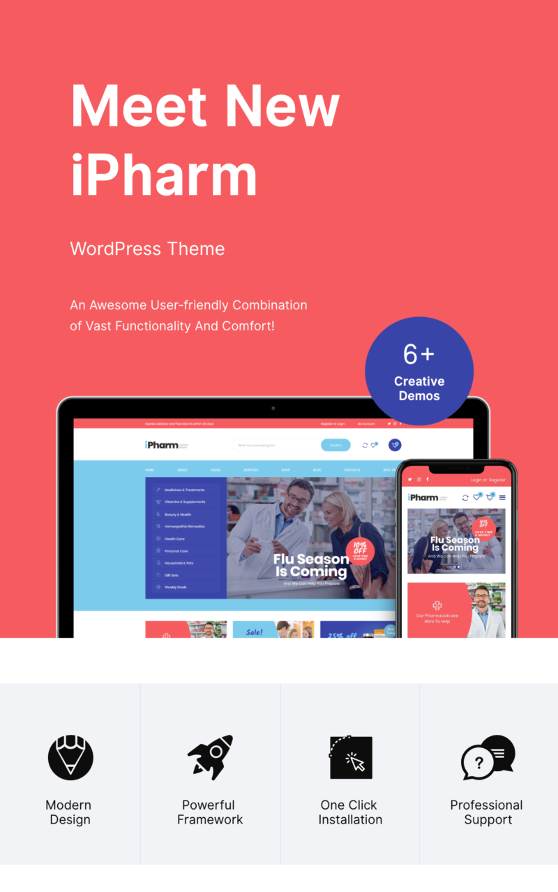 IPharm – Online Pharmacy & Medical WordPress Theme 1.0.1