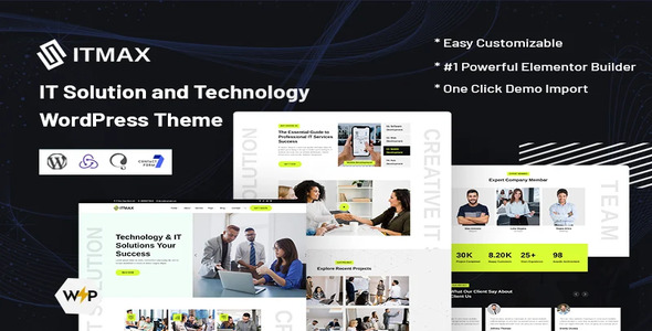 Itmax – IT Solution and Technology WordPress Theme
