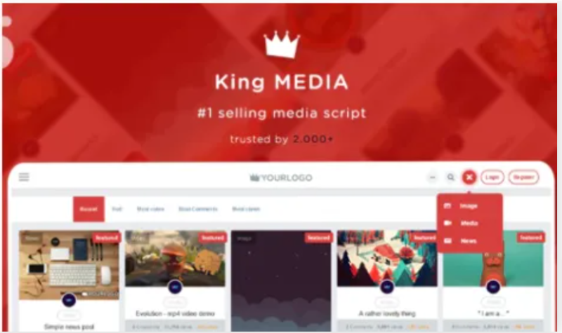 King MEDIA – Video, Image Upload and Share 7.3