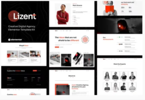 Lizent – Creative Digital Agency Elementor Template Kit