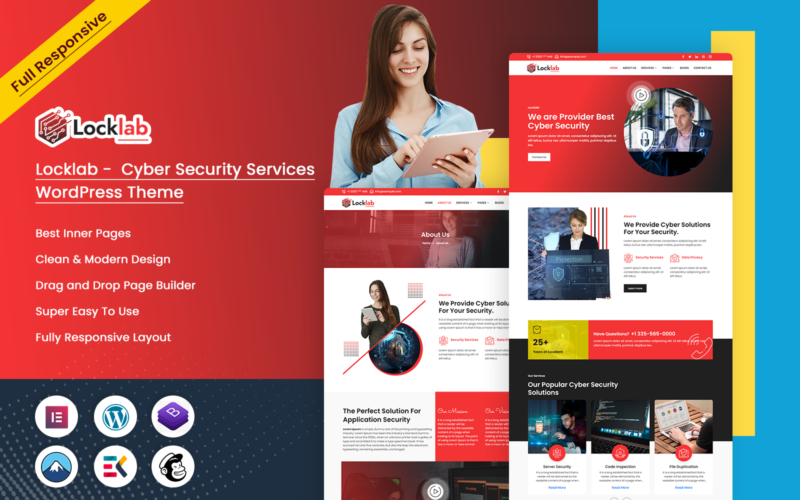 Locklab – Cyber Security Services WordPress Theme