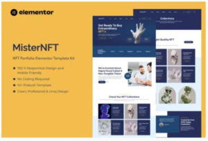 MisterNFT – NFT Portfolio Elementor Template Kit