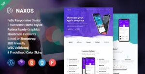 Naxos – App Landing Page WordPress Theme 1.7