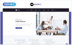 PR Agency – Public Relations Agency Multipage Website Template