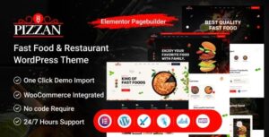 Pizzan: Fast Food and Restaurant WordPress Theme 1.0.0