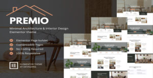 Premio – Minimal Architecture & Interior Design Elementor theme WordPress Theme