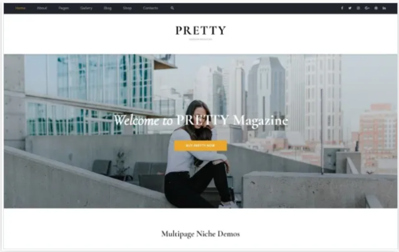 Pretty – Magazine Multipurpose HTML5 Website Template