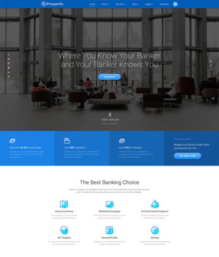 Prosperity – Banking Multipage HTML5 Website Template