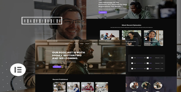 Radiola – Radio Station & Podcaster WordPress Theme