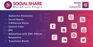 SOCIAL SHARE FOR ELEMENTOR WORDPRESS PLUGIN 1.0