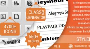 Styler – Icons Fonts and CSS Generator for WP 1.5