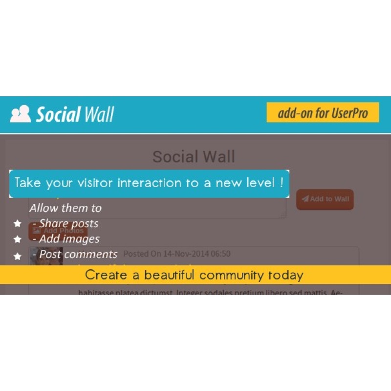 Social Wall Addon for UserPro 4.3