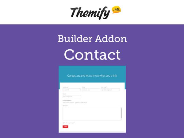 Themify Builder Contact Addon With Original Licence