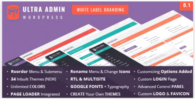 Ultra WordPress Admin Theme 11.4
