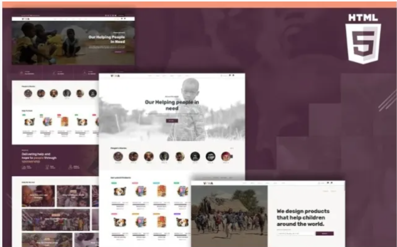 Vima | Charity Fundraising Shop & Donation Portal HTML5 Website Template