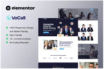 VoCall – Call Center & Telemarketing Elementor Template Kit