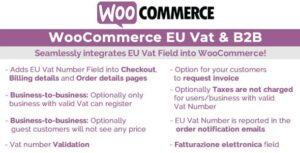WOOCOMMERCE EU VAT & B2B 11.6