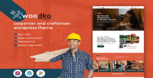 Woodko – Carpenter and Craftsman WordPress Theme