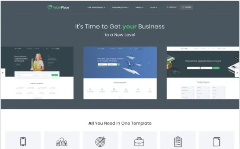 WorkPlace – Job Portal Multipage HTML5 Website Template