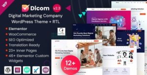 Dicom – IT Startup & SEO Marketing Services WordPress Theme 2.3