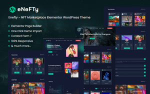 Enefty – NFT Marketplace Elementor WordPress Theme 1.5
