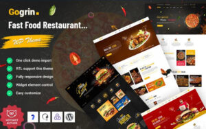 Gogrin- Fast Food Restaurant WordPress Theme 1.0.0