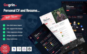 Gogrin – Personal and CV WordPress Theme 1.0.0