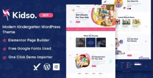 Kidso – Modern Kindergarten WordPress Theme 1.0.0