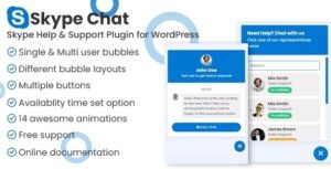 Skype Chat Support Pro WordPress Plugin 1.1.1