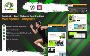 SportLab – Sport Club and Running Club WordPress Template WordPress Theme 1.0.0